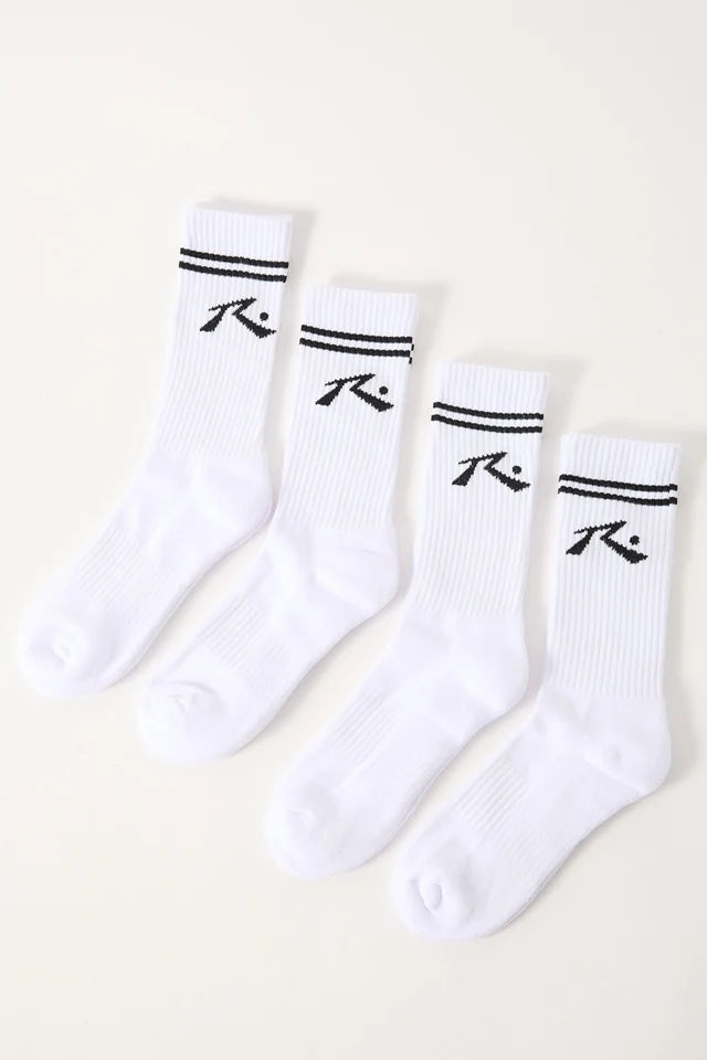 Comp Mid Calf 3PK Socks - White