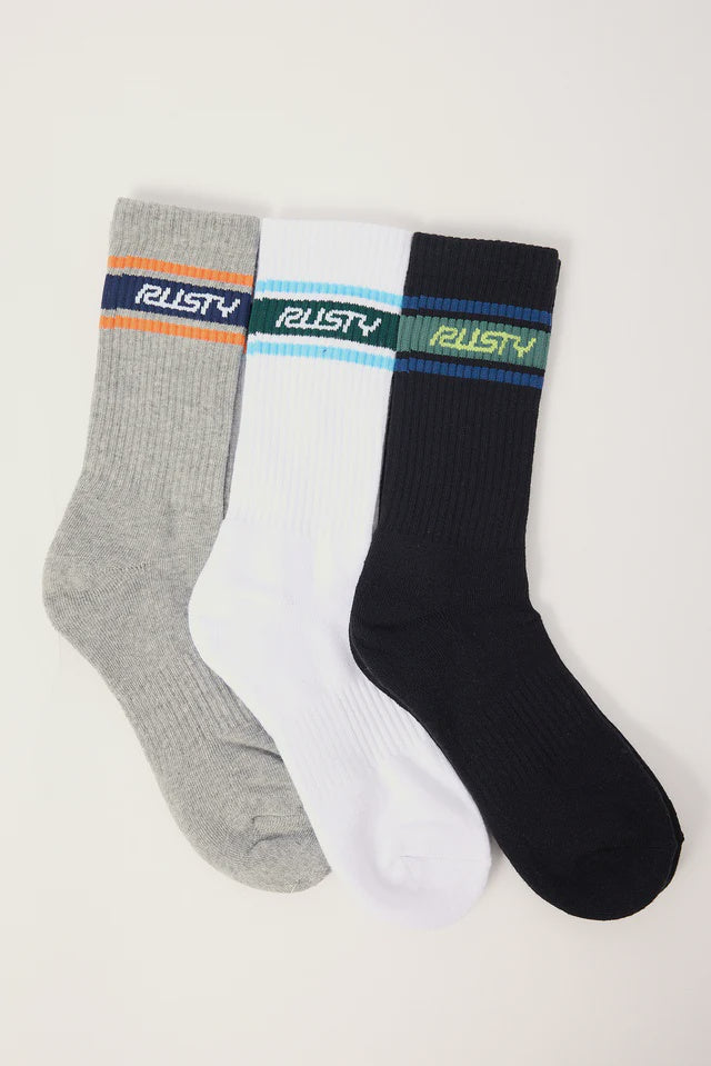 Pit Crew Mid-Calf Socks - 3PK