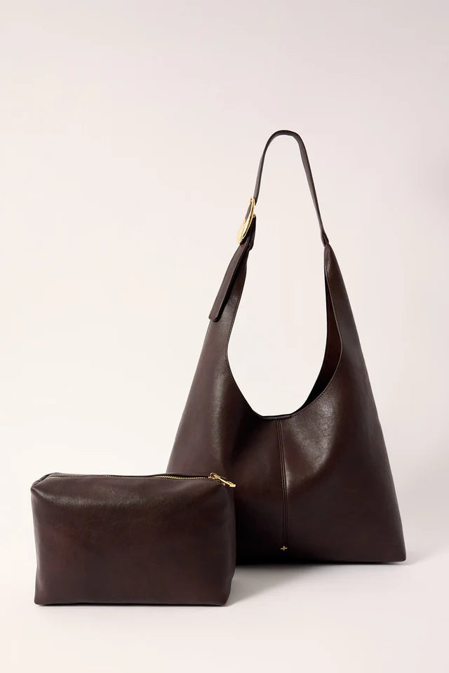Kismet Slouch Bag + Pouch - Chocolate