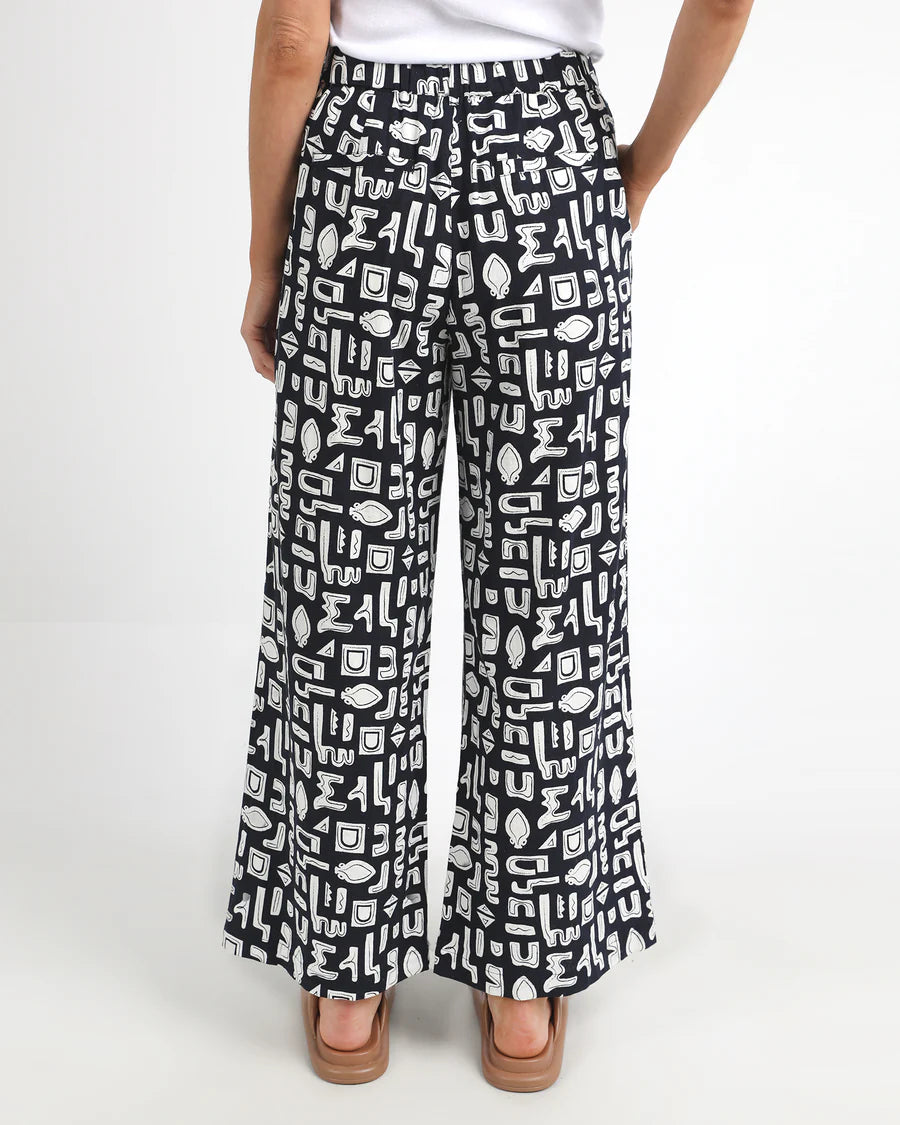 Etched Geo Pant - Navy