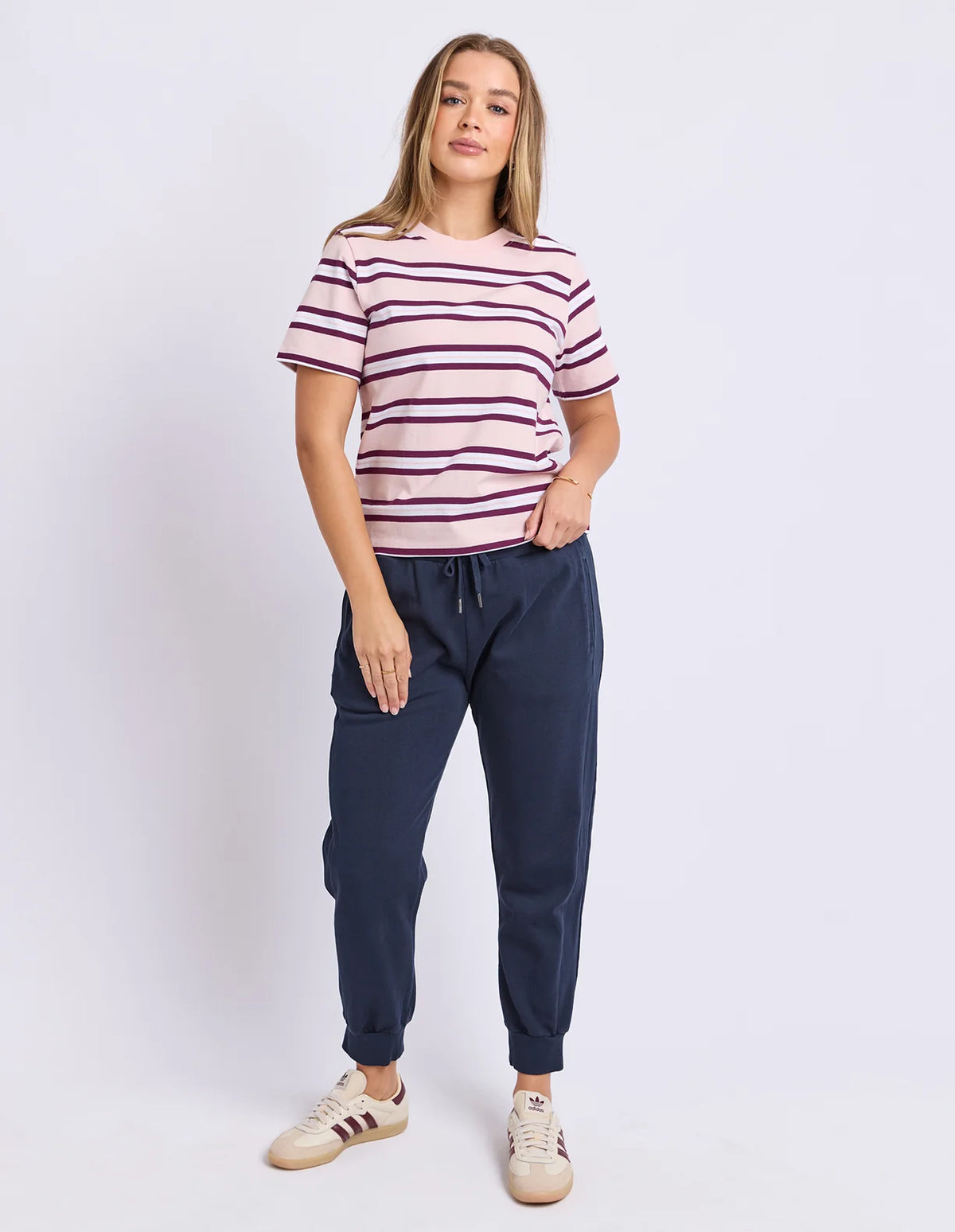 Pure Stripe Tee - Pink