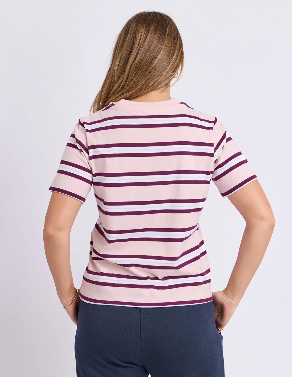 Pure Stripe Tee - Pink