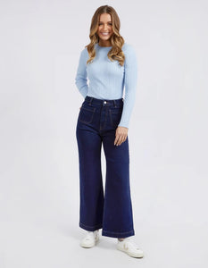 Sarah Wide Leg Jean - Dark Blue