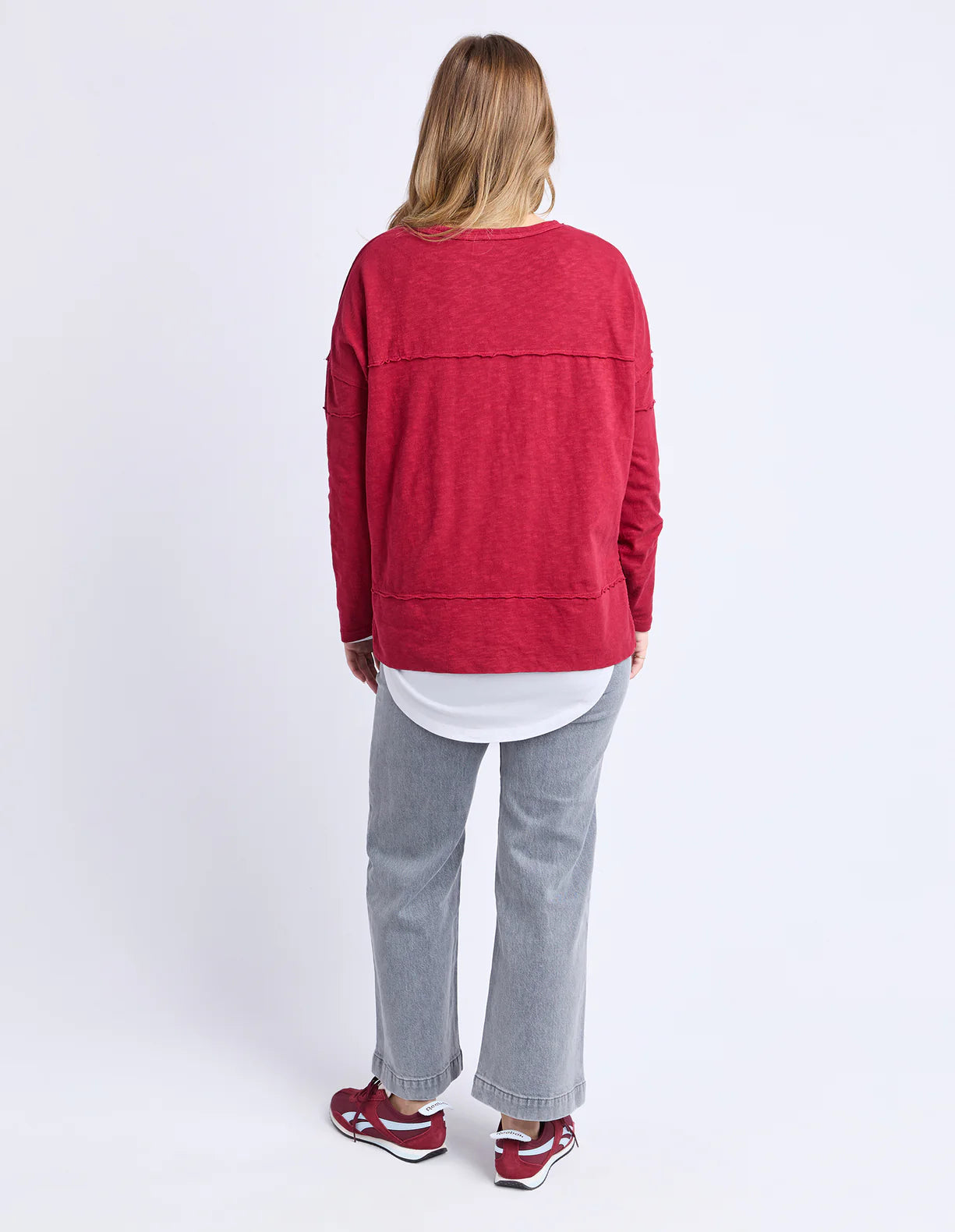 Jayne Throw On Top - Rhubarb