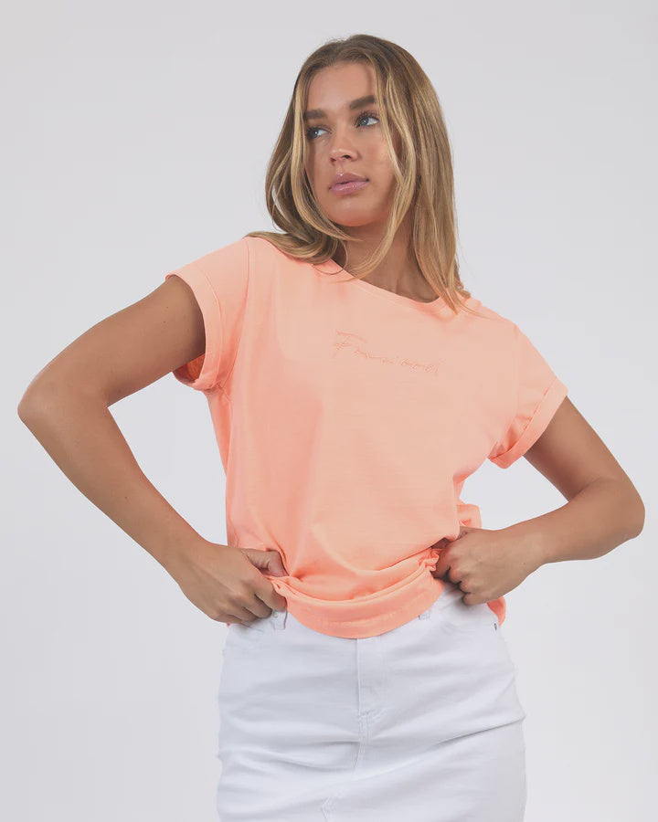 Signature Tee - Neon Peach