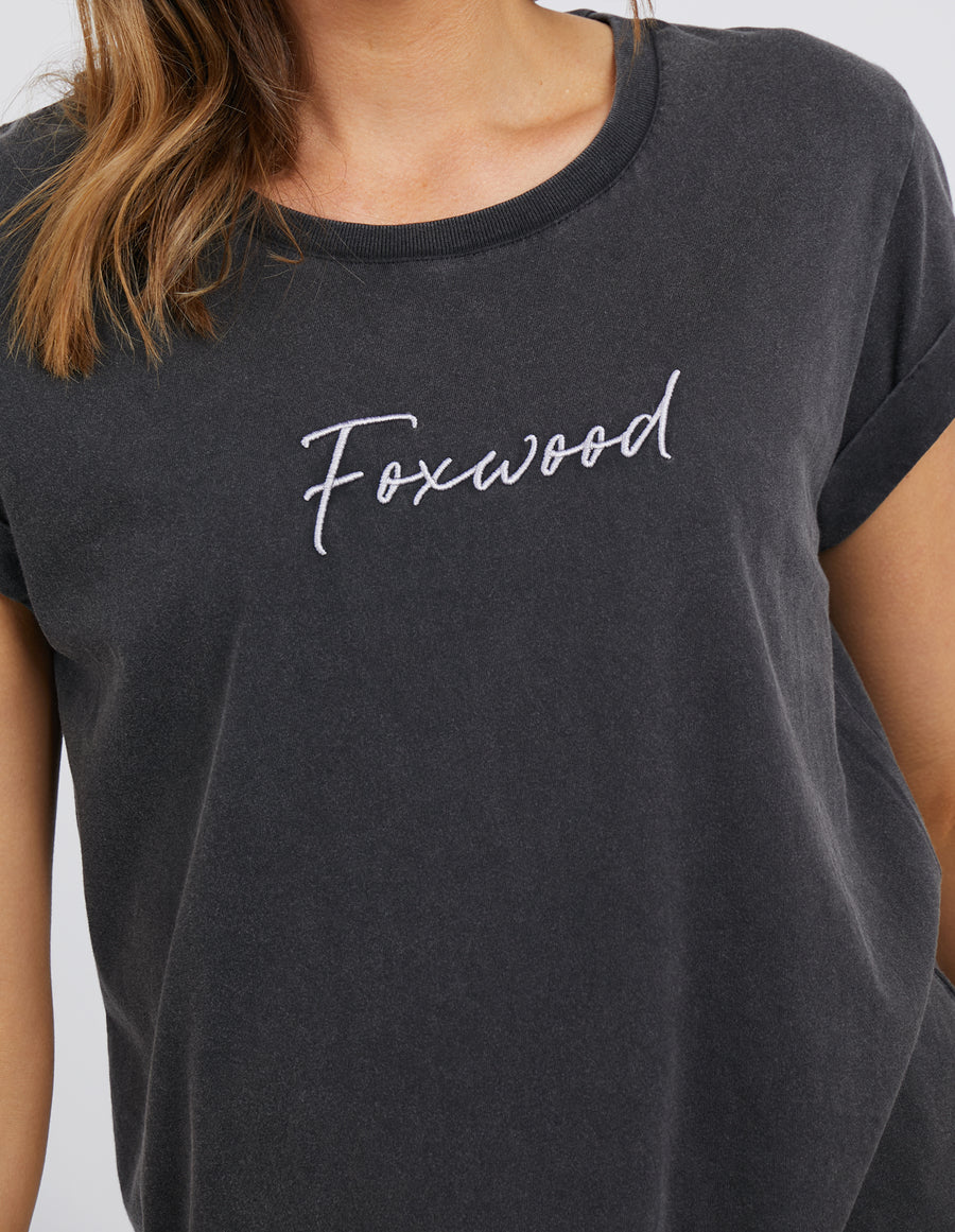 Signature Tee - Washed Black