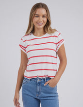 Load image into Gallery viewer, Manly Striped Tee - Crimson
