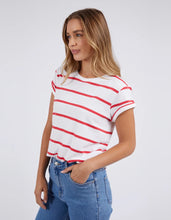 Load image into Gallery viewer, Manly Striped Tee - Crimson
