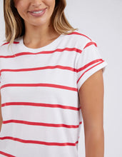 Load image into Gallery viewer, Manly Striped Tee - Crimson
