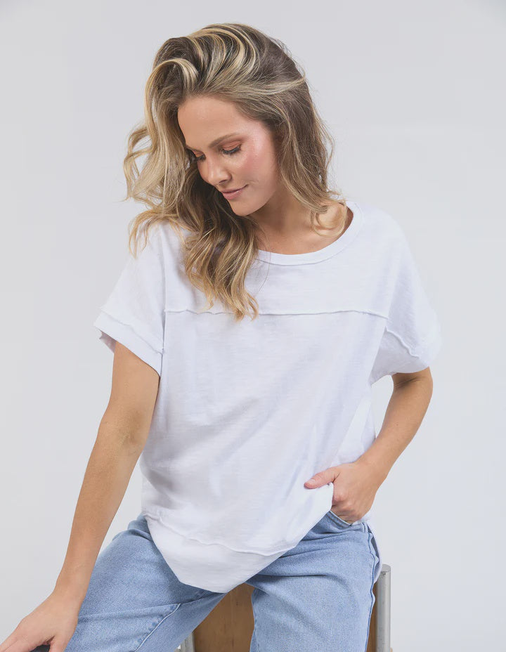 Throw On S/S Tee - White