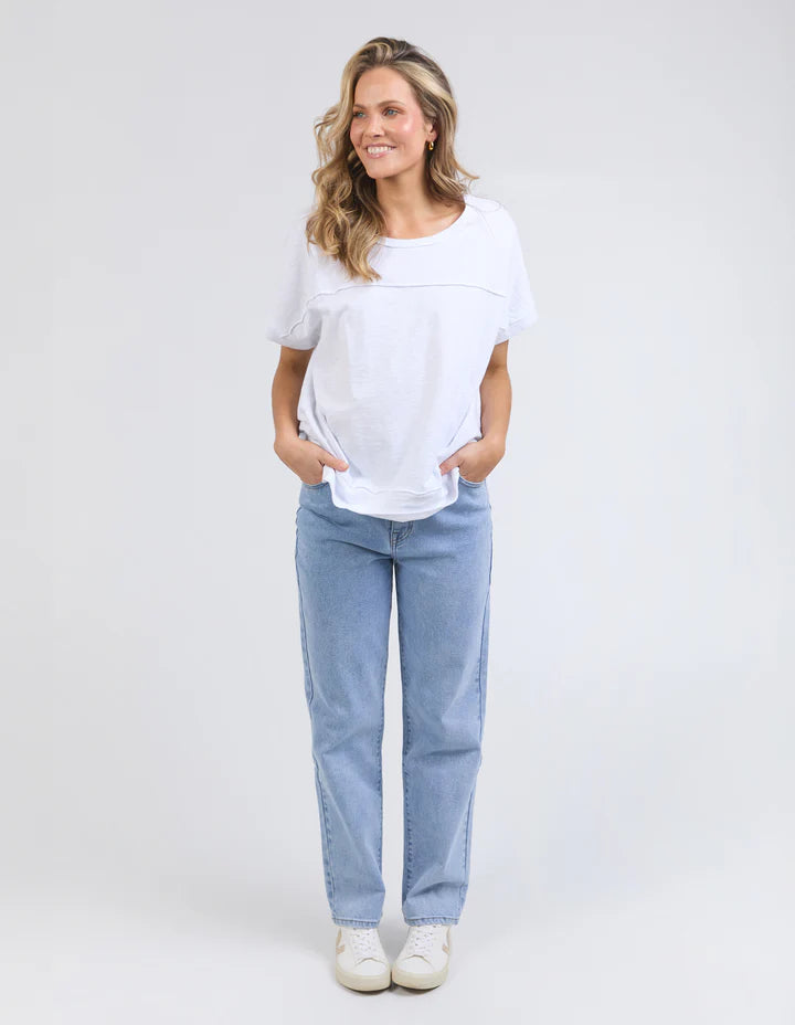 Throw On S/S Tee - White