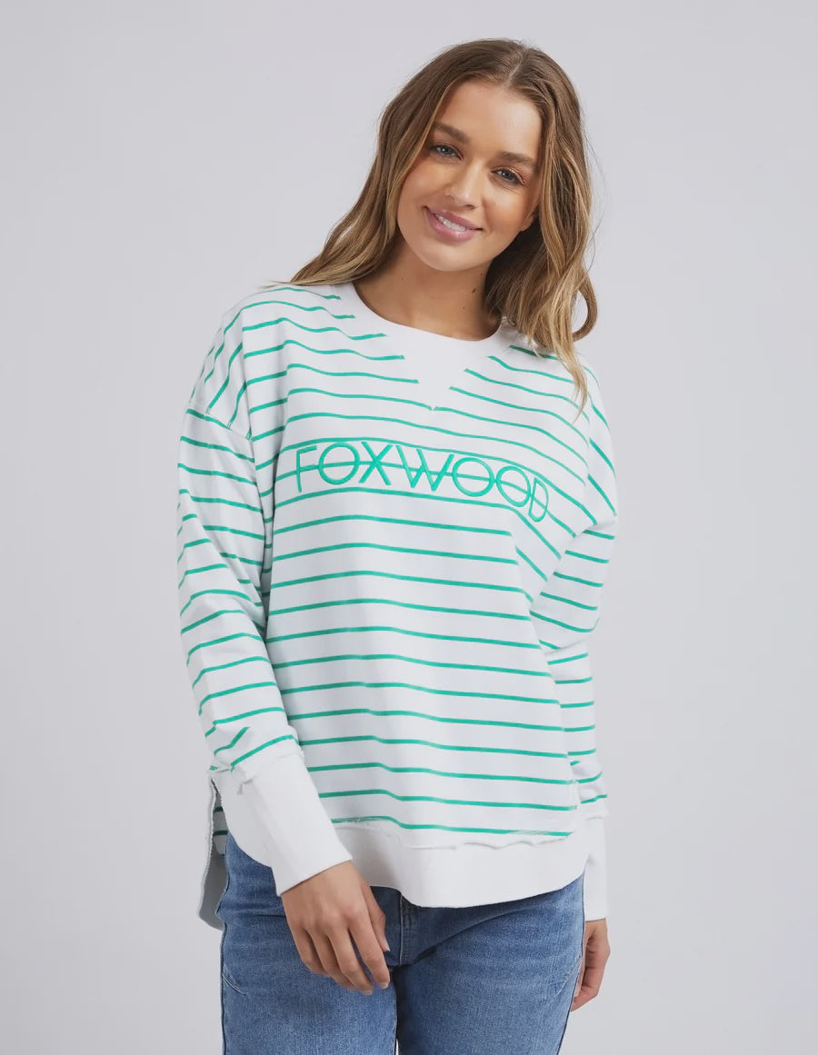 Simplified Stripe Crew - Green