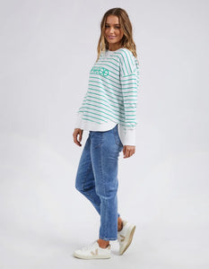 Simplified Stripe Crew - Green