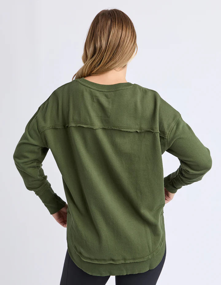 Simplified Metallic Crew  - Olive