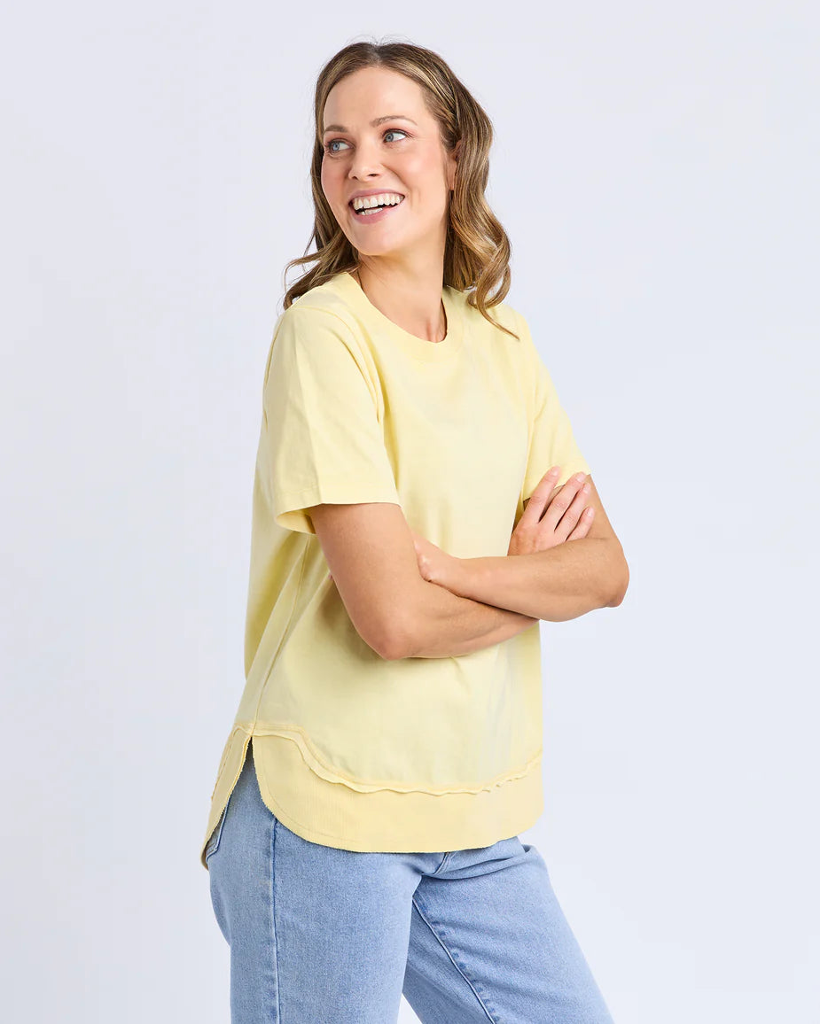 Farrah S/S Tee - Lemon