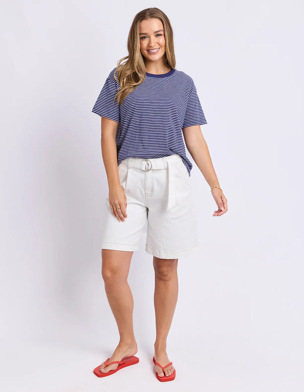 Hutch Stripe Tee - Navy