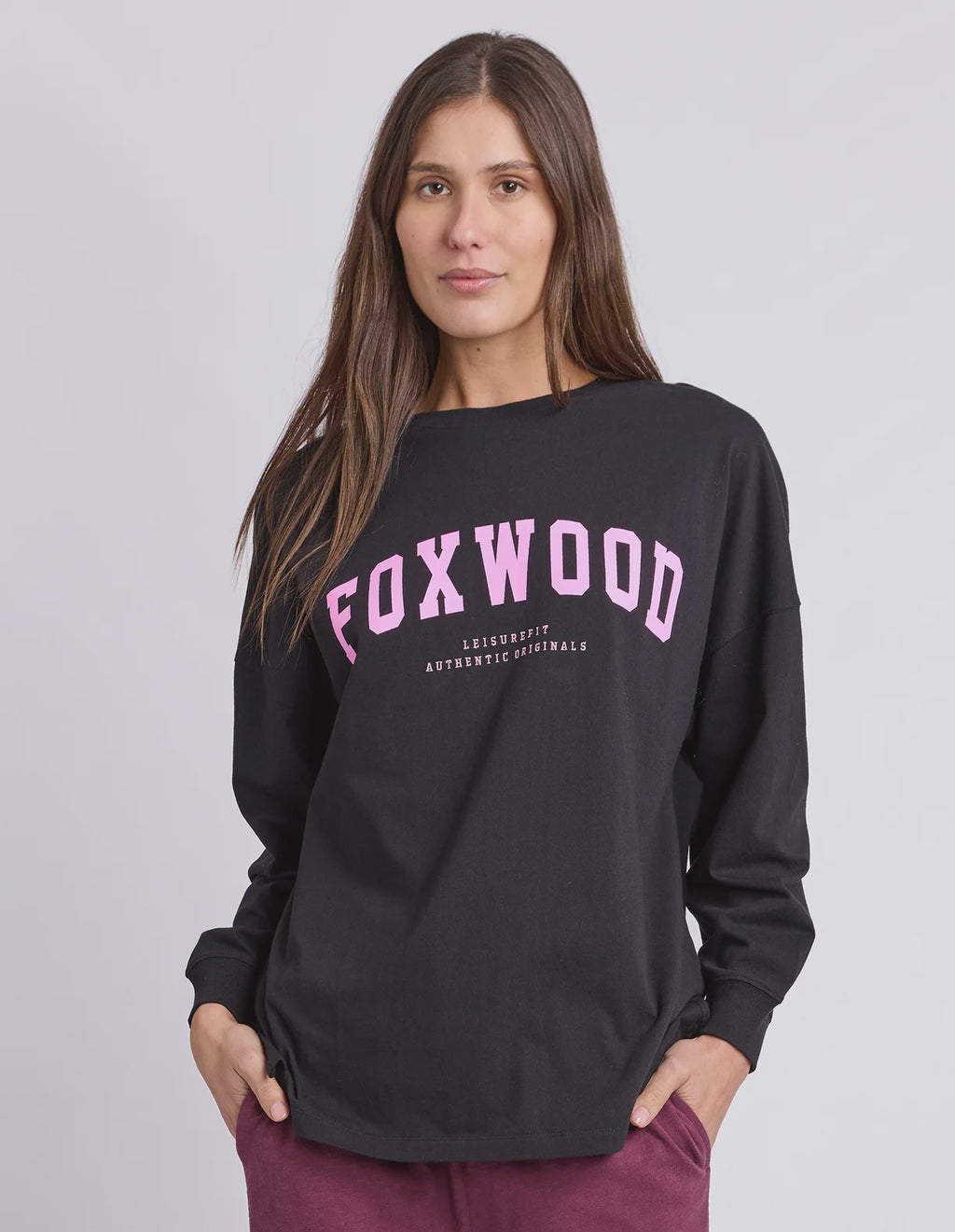 Interval L/S Tee - Black/Pink