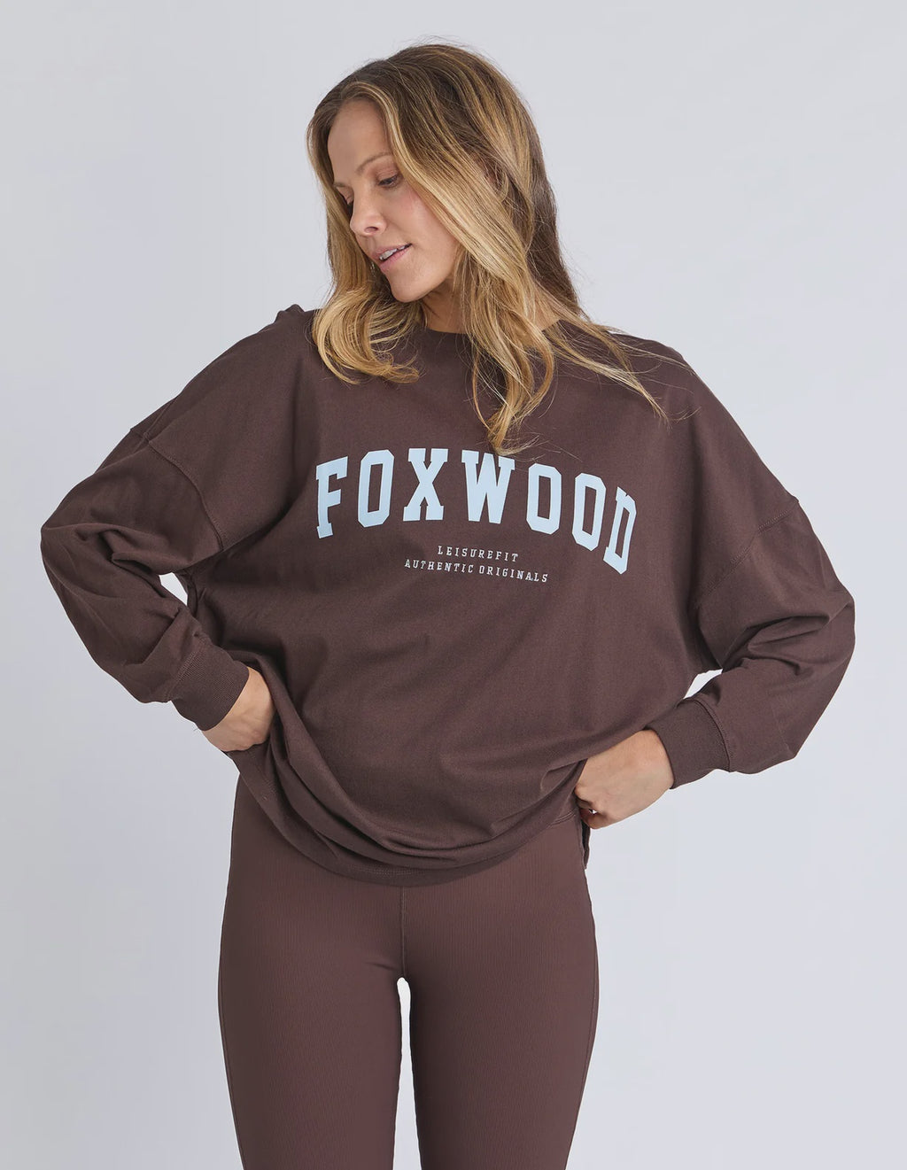 Interval L/S Tee - Coffee/Blue