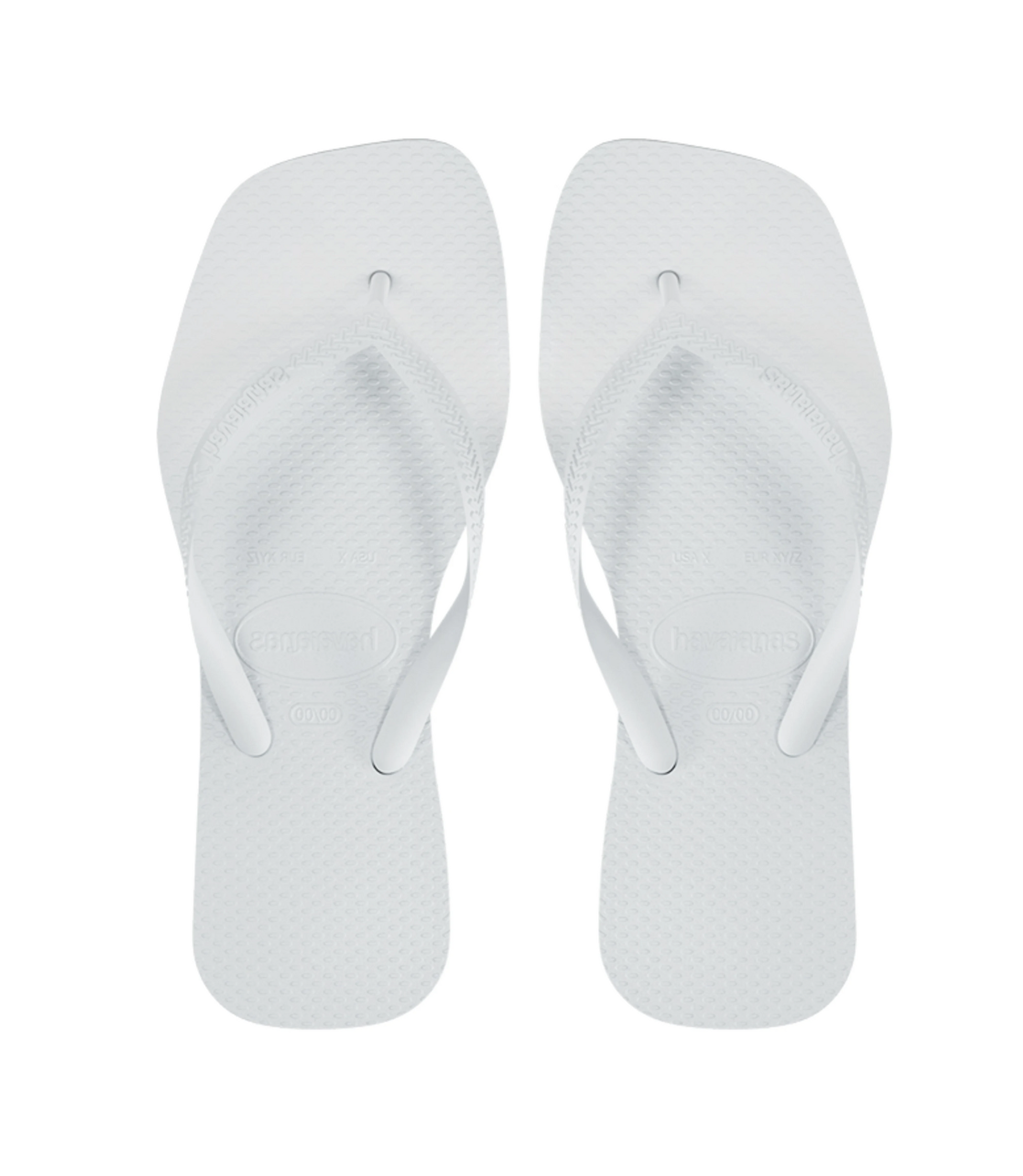 Slim Square Solid Thong - White
