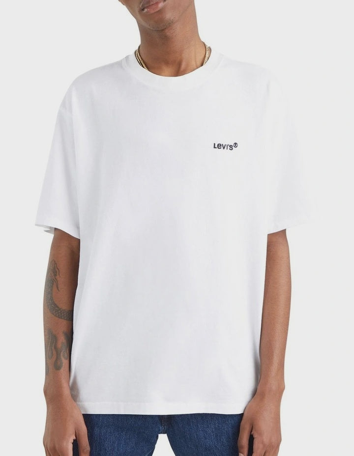 Red Tab Vintage Tee - White