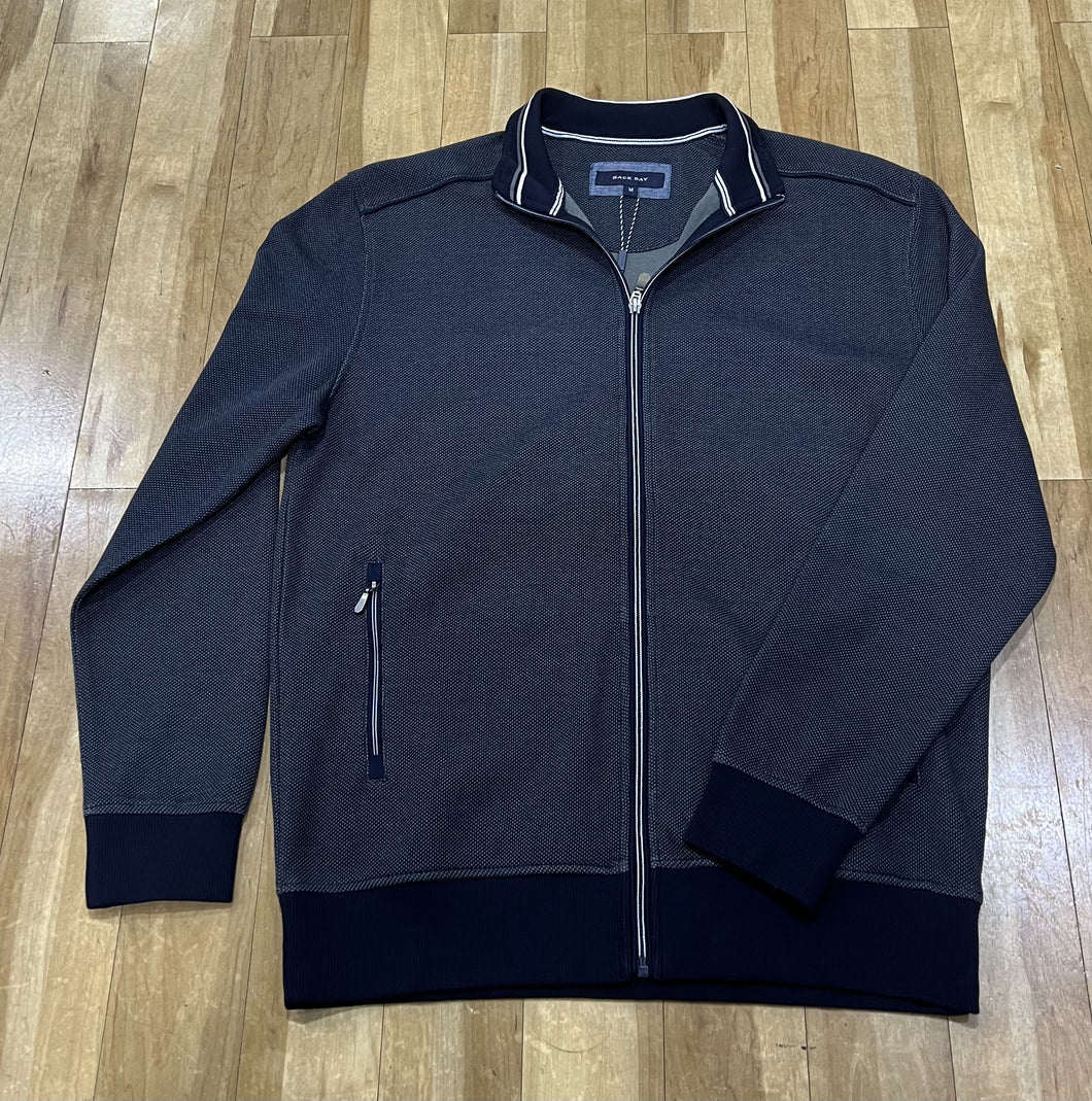 Back Bay Two Tone Box Stitch Zip Thru