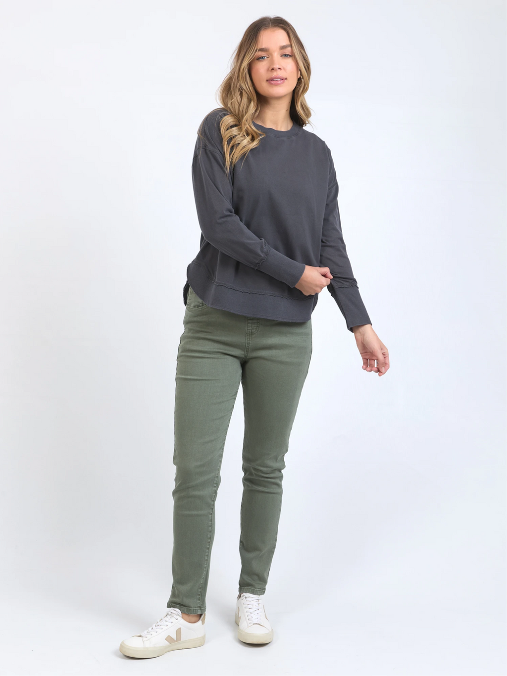 Farrah Long Sleeve - Charcoal