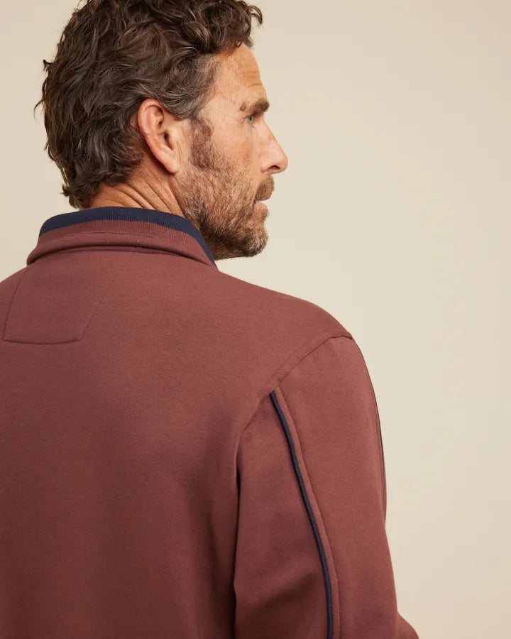 Kyler Snowy Mt Fleece Half Zip - Sepia