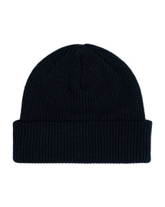Classic Dot Patch Beanie - Ribbed Knit