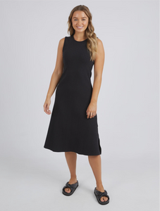 Amelie Rib Dress - Black