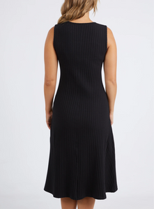 Amelie Rib Dress - Black