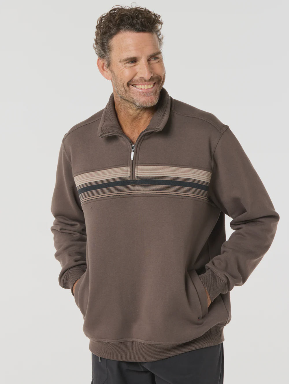 Karl Snowy MT 1/2 Zip Fleece - Mocha