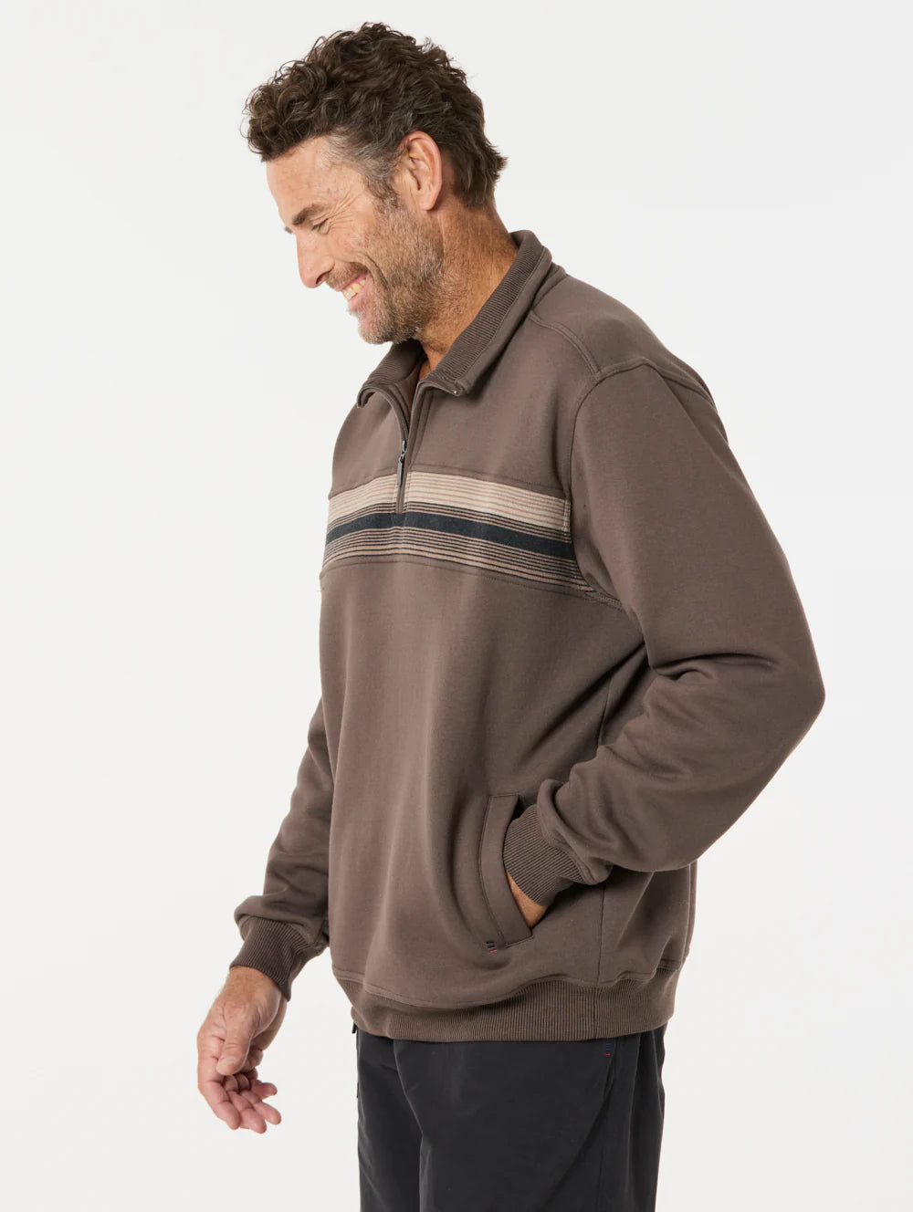 Karl Snowy MT 1/2 Zip Fleece - Mocha