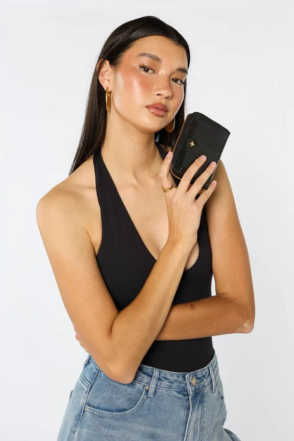 Benjie Zip Wallet - Black