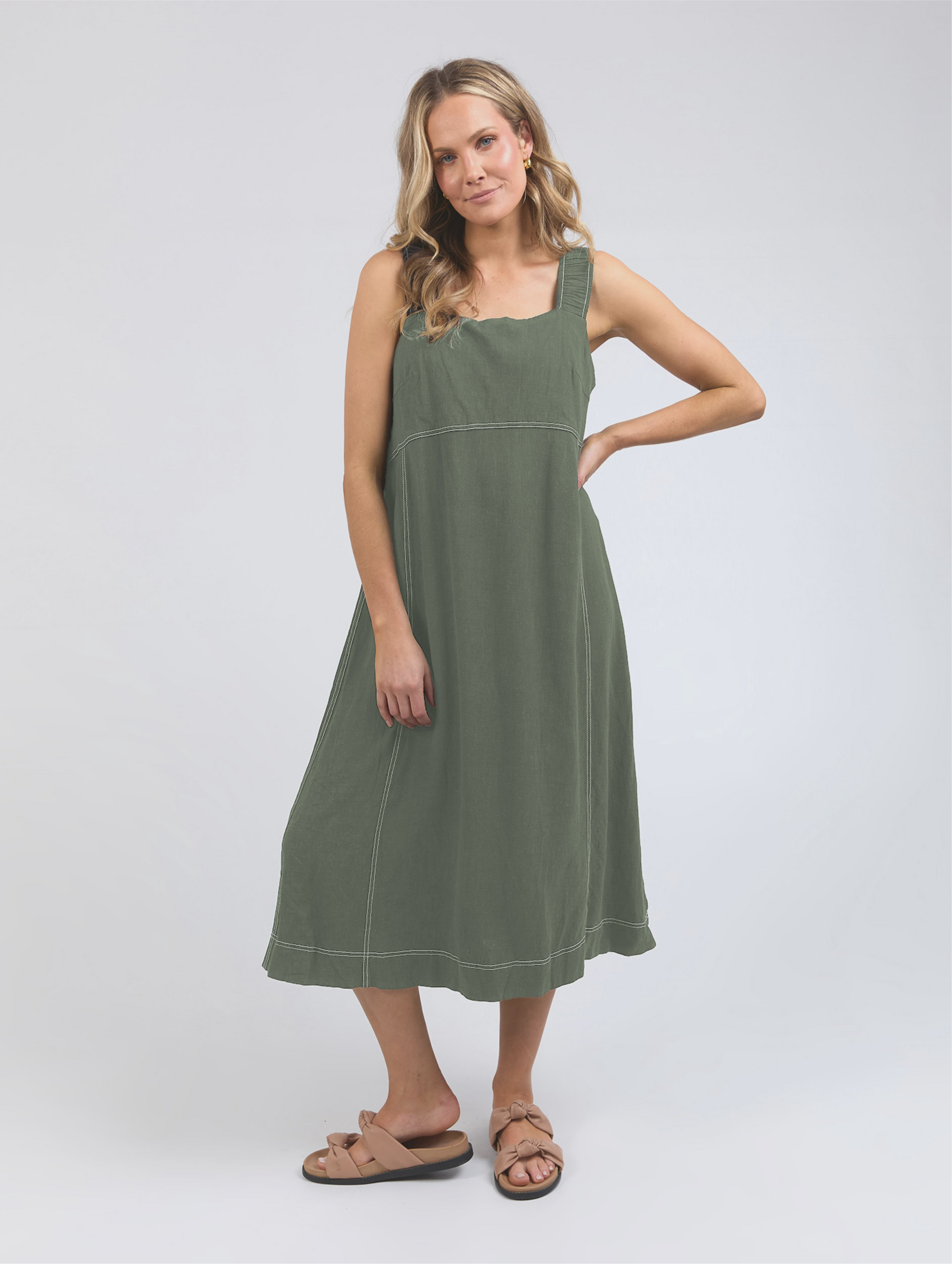 Sage Dress - Khaki