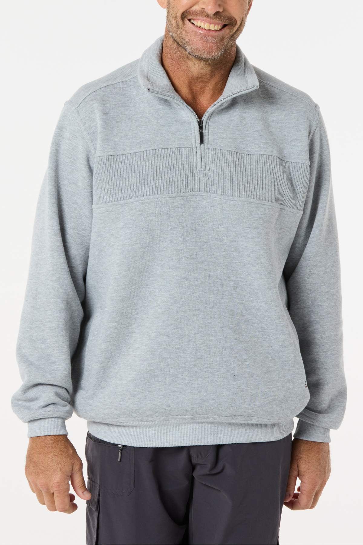 Zed Snowy 1/2 Zip Mt Fleece - Snow Marle