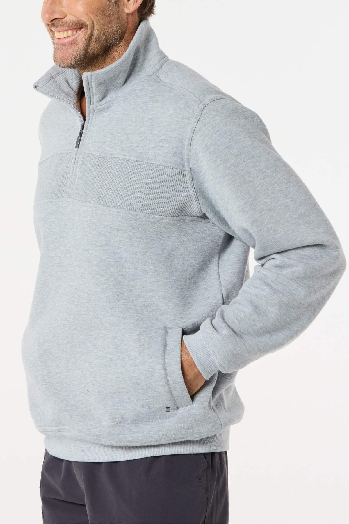 Zed Snowy 1/2 Zip Mt Fleece - Snow Marle
