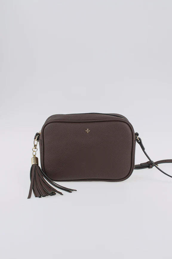 Gracie Crossbody Bag - Chocolate/Gold