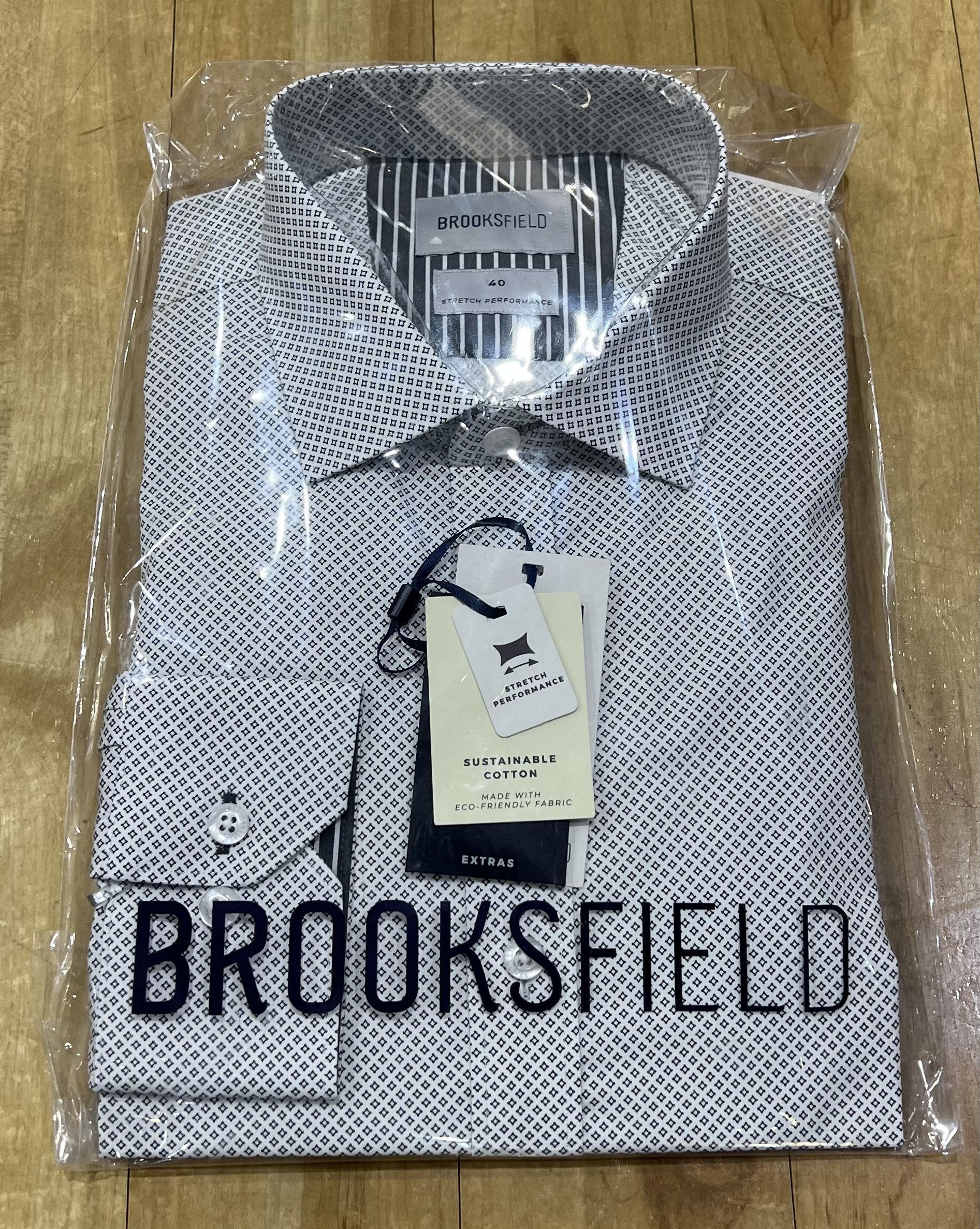 Cambridge Print  Shirt - White/Charcoal