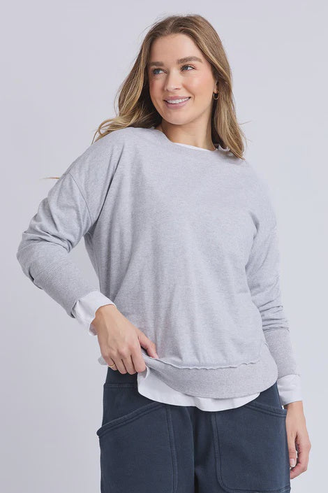 Farrah Long Sleeve Tee - Grey