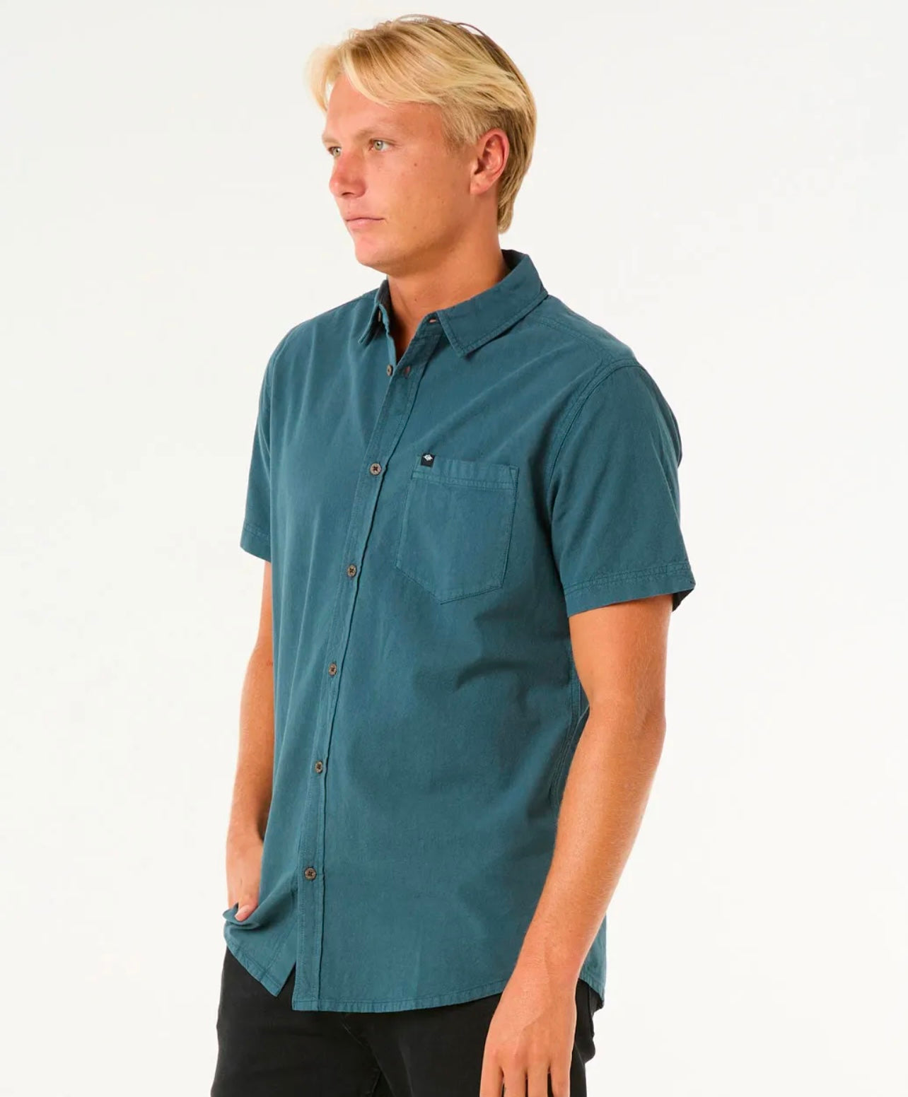 Classic Surf Washed S/S Shirt - Pine Night