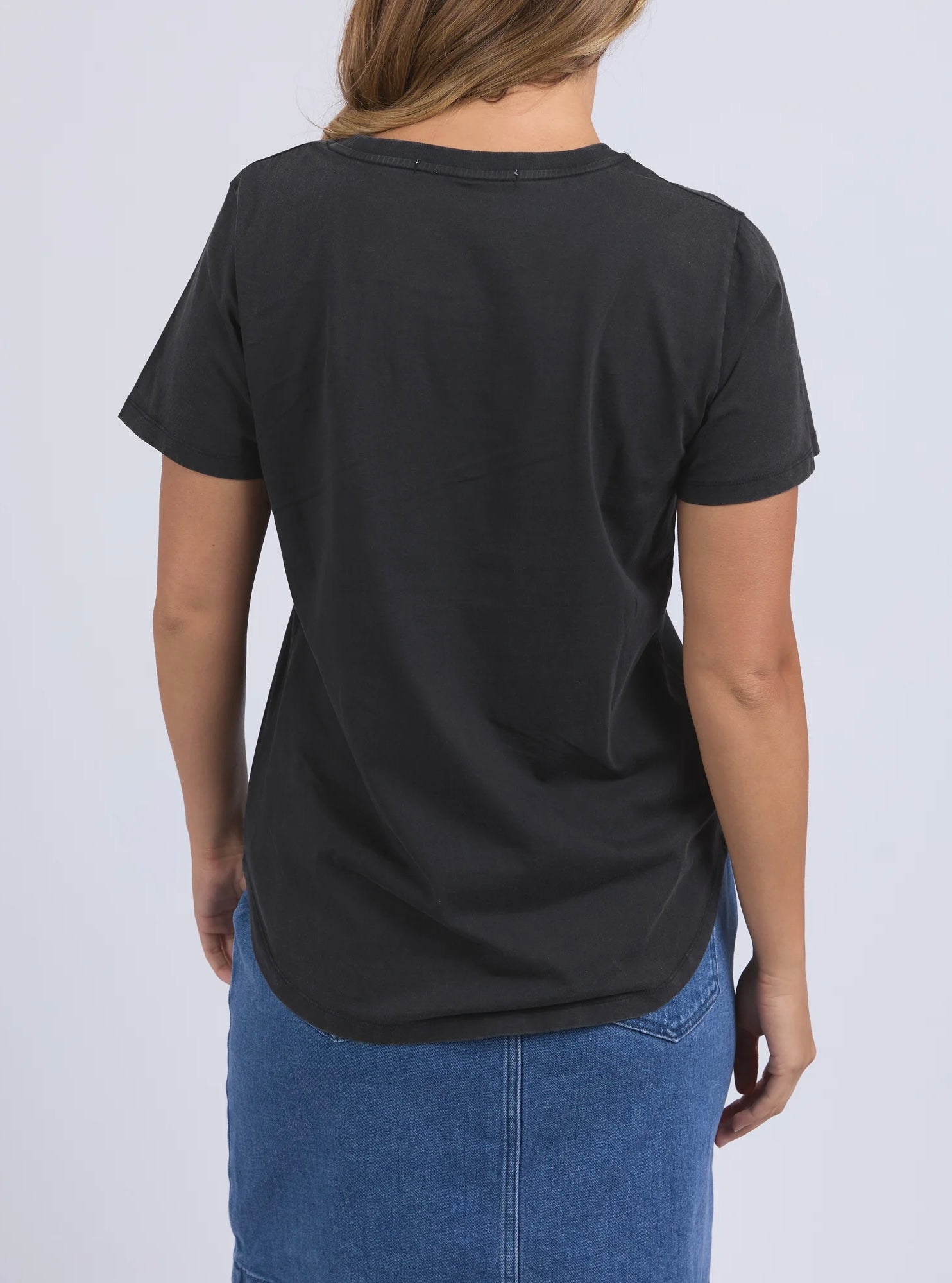 Flower Tee - Washed Black
