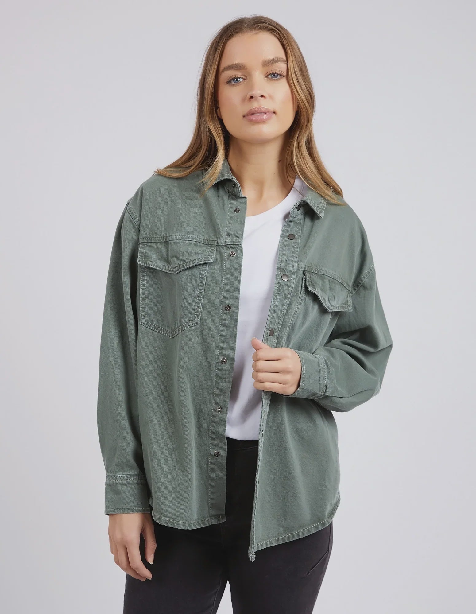 Daisy Overshirt - Sage Green