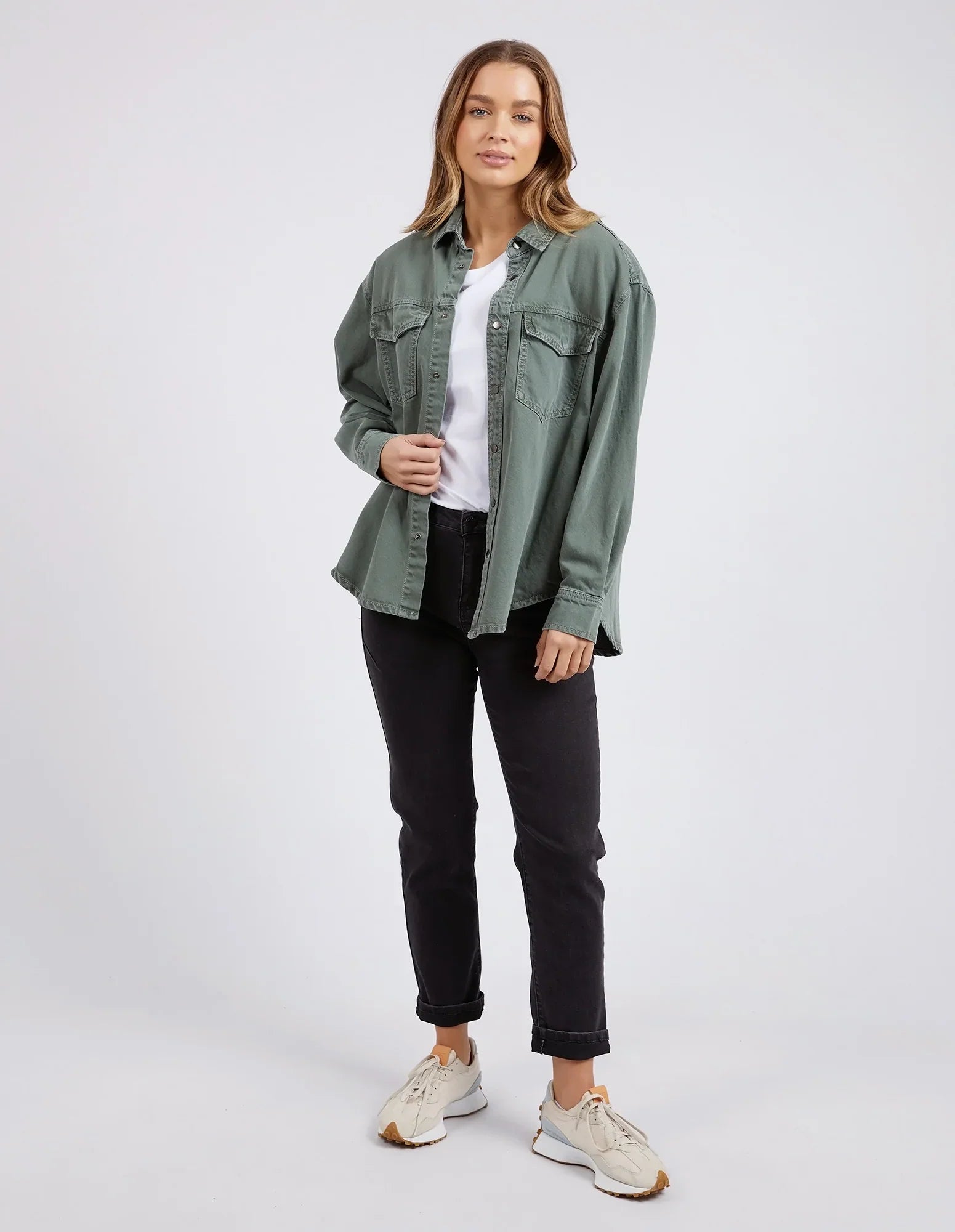 Daisy Overshirt - Sage Green
