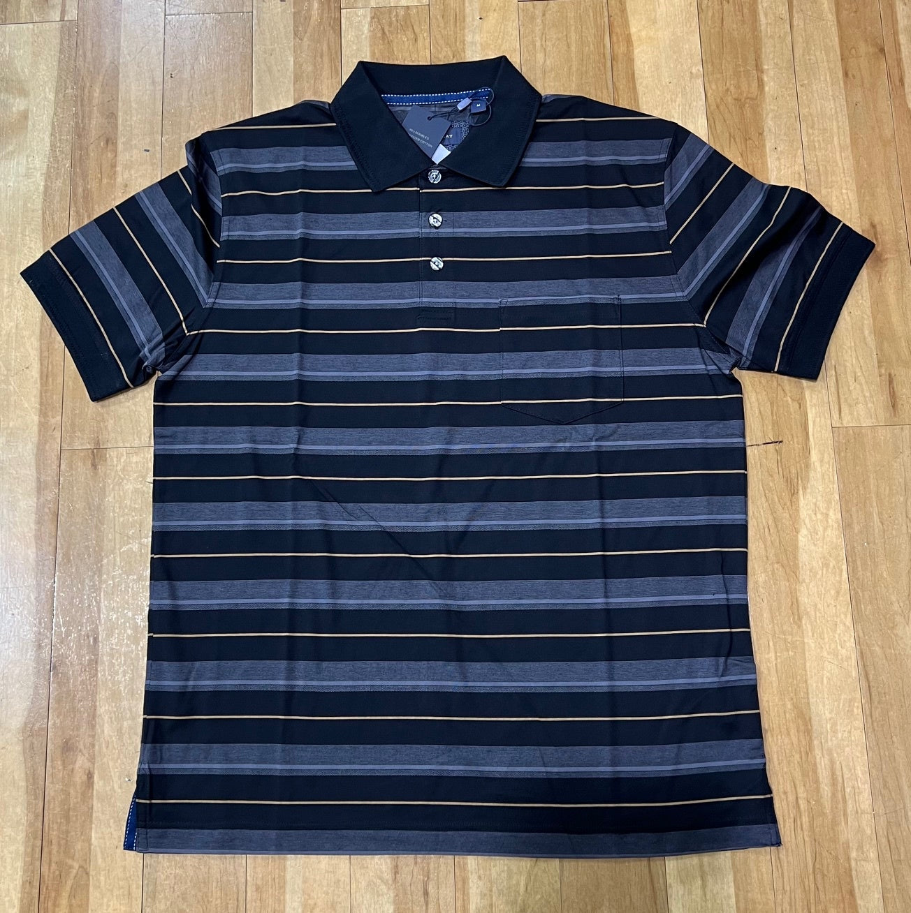 Mercerized Cotton Stripe Polo - G480106