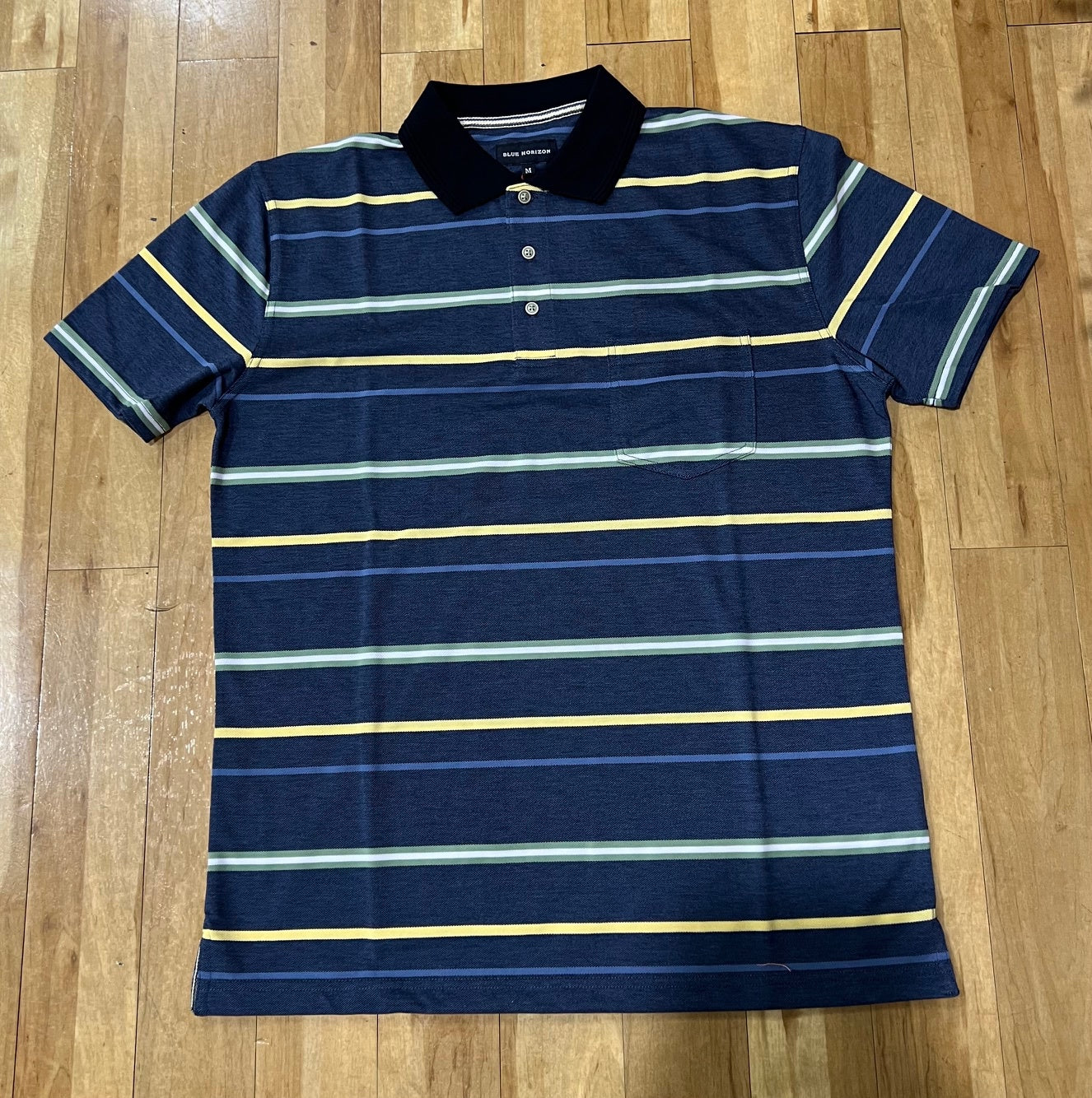 Blue Horizon Stripe Polo - Nectar