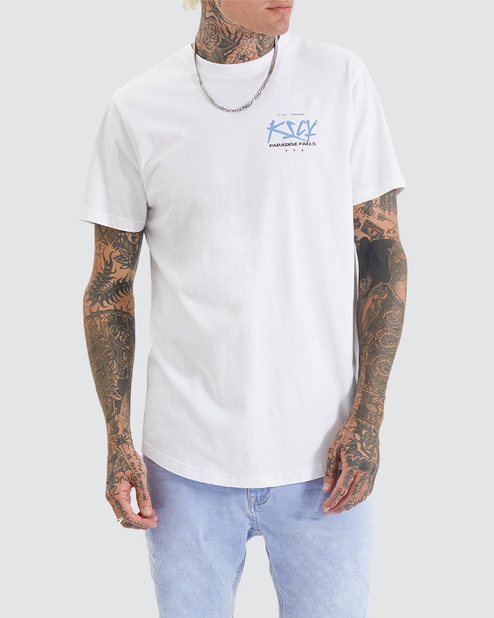 Luxor Dual Curved Tee - White