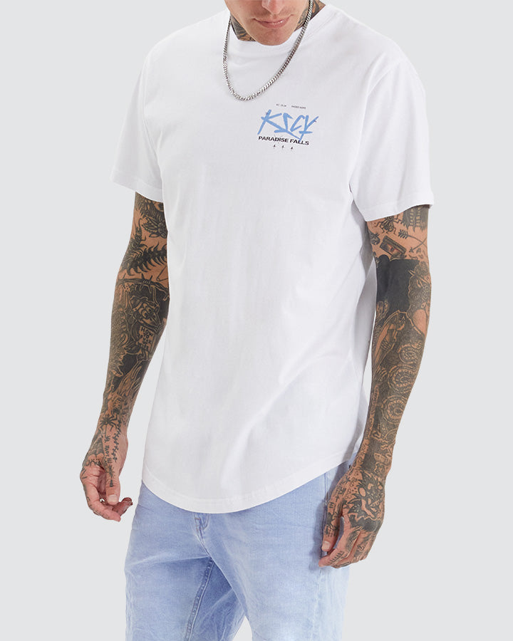 Luxor Dual Curved Tee - White