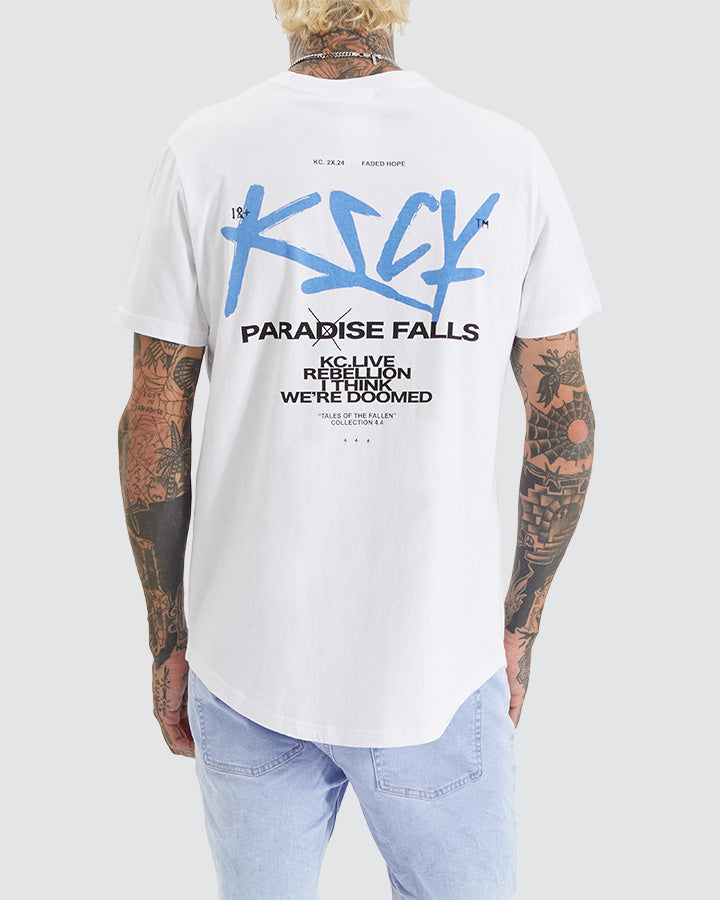 Luxor Dual Curved Tee - White