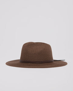 Gisele Straw  Hat - Choc