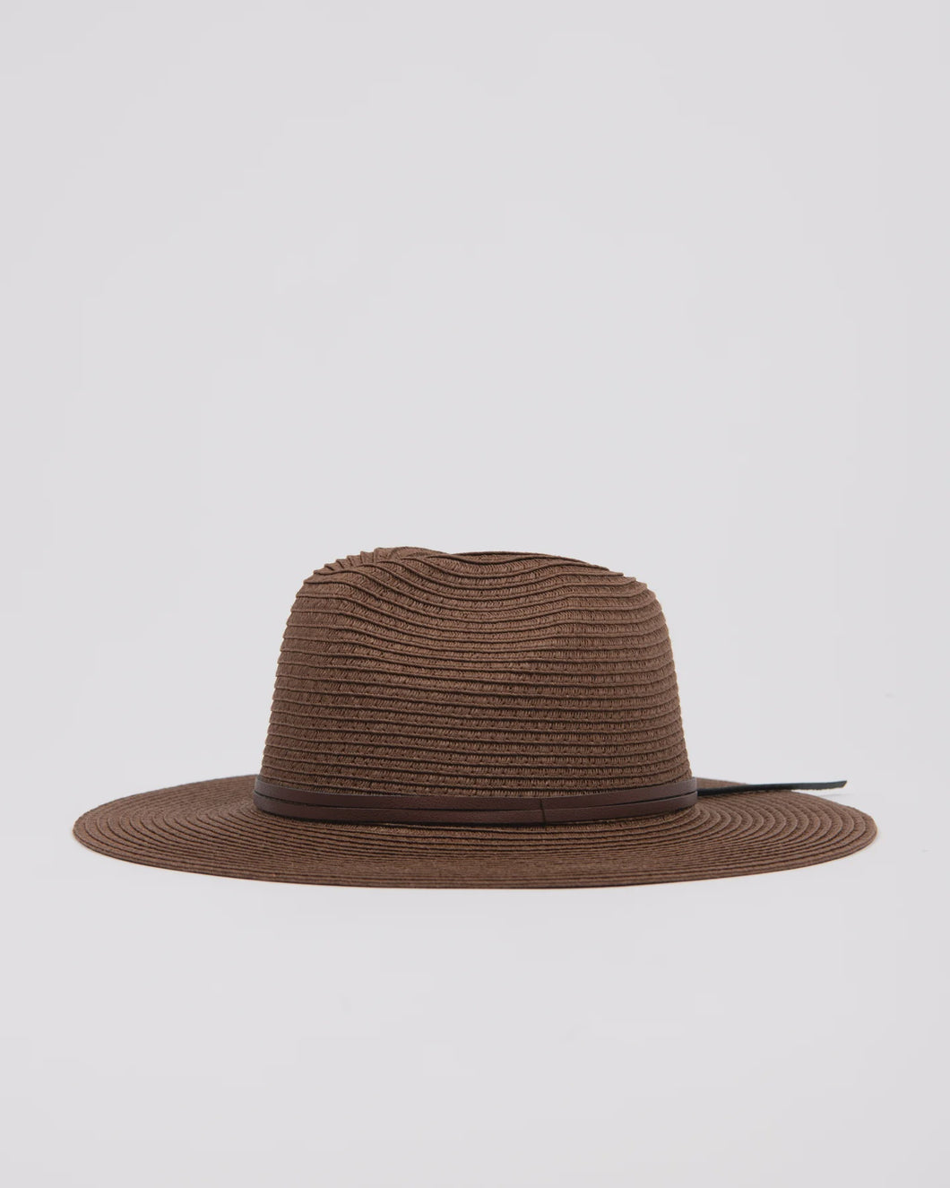 Gisele Straw  Hat - Choc